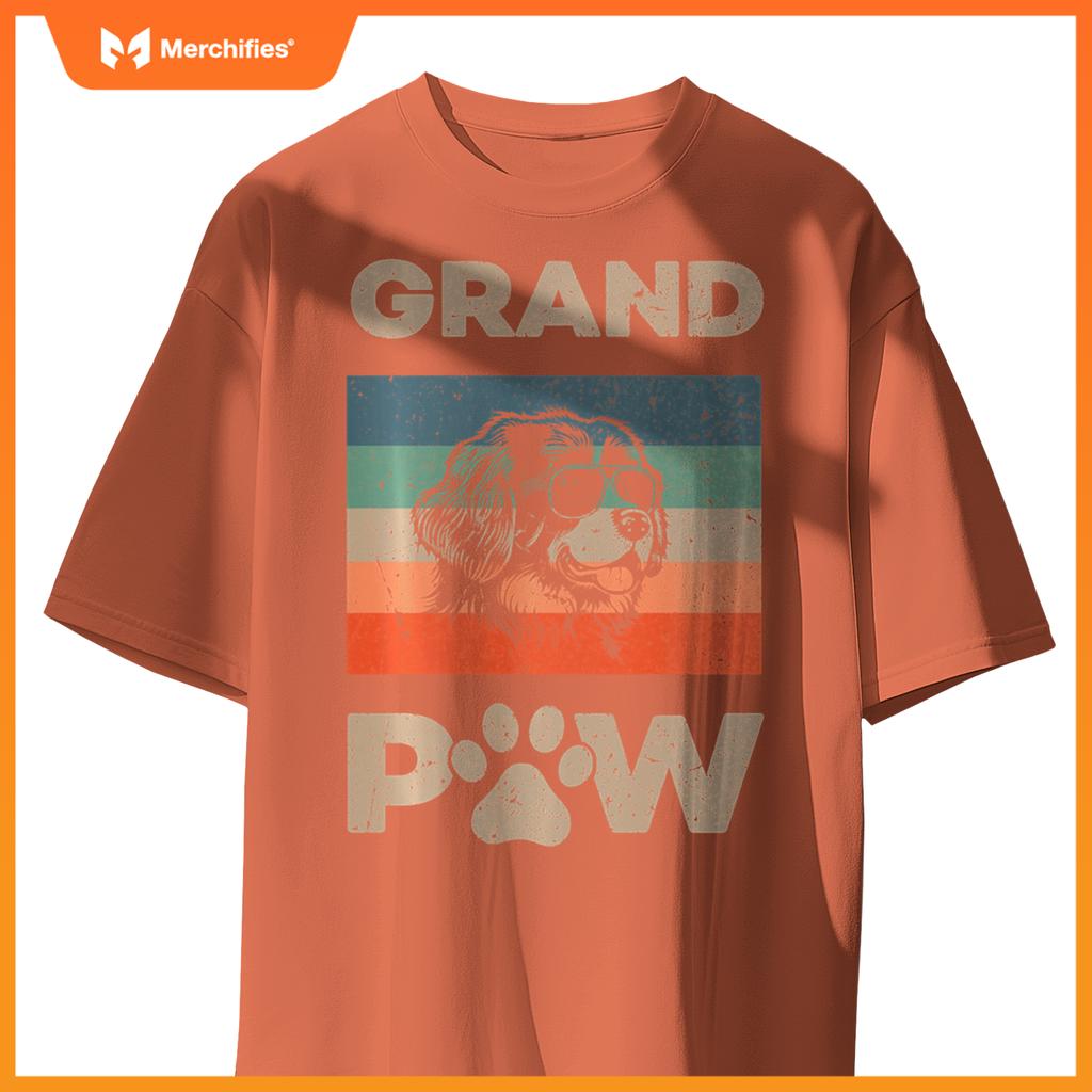 Grand Paw Newfoundland Dog Grandpaw Grandpa Christmas T-Shirt