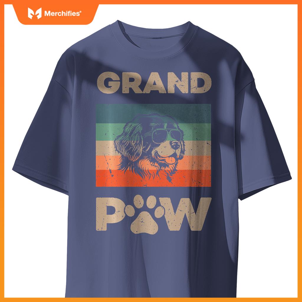 Grand Paw Newfoundland Dog Grandpaw Grandpa Christmas T-Shirt