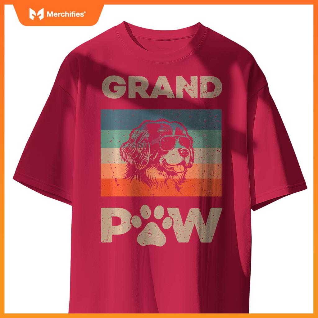 Grand Paw Newfoundland Dog Grandpaw Grandpa Christmas T-Shirt