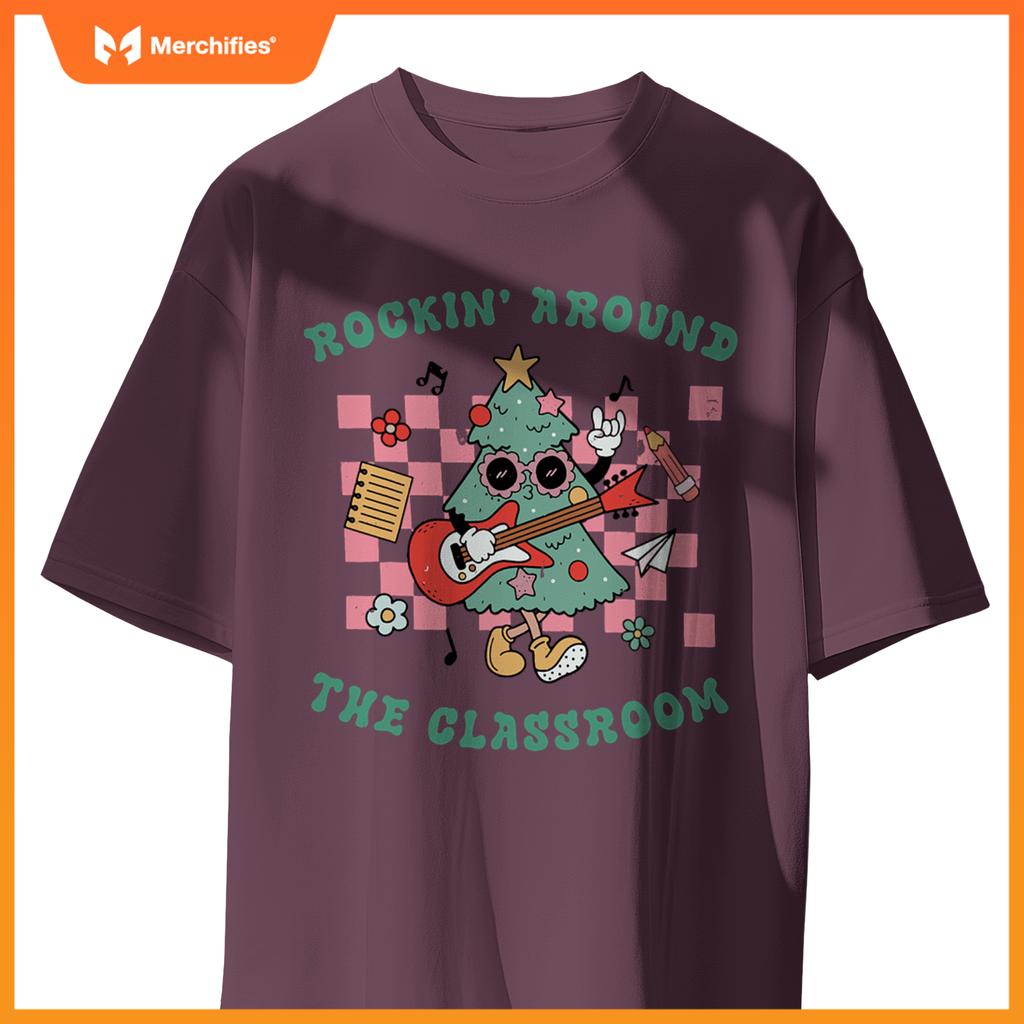 Groovy rockin around  classroom teacher christmas squad