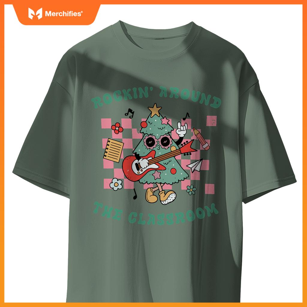 Groovy rockin around  classroom teacher christmas squad
