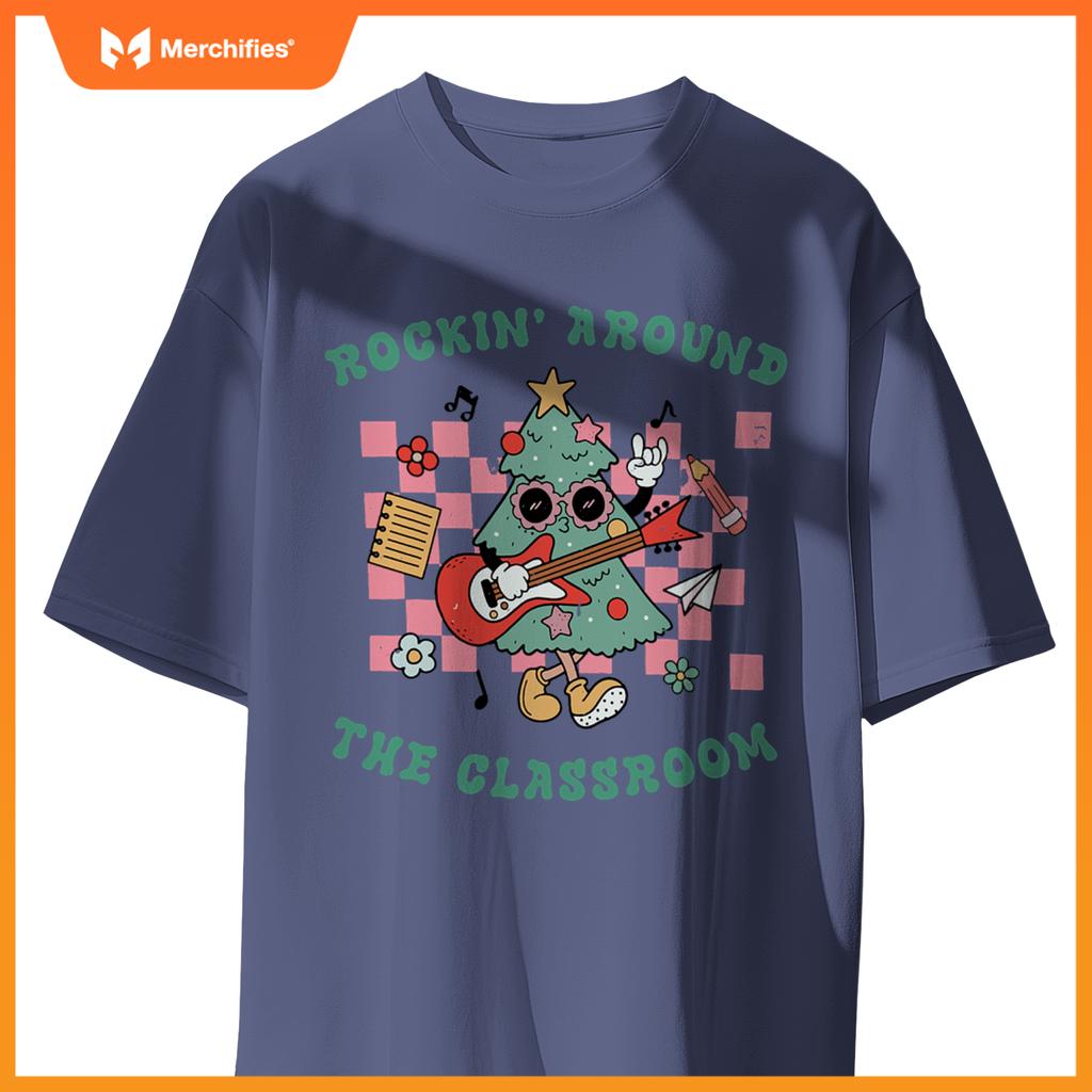Groovy rockin around  classroom teacher christmas squad