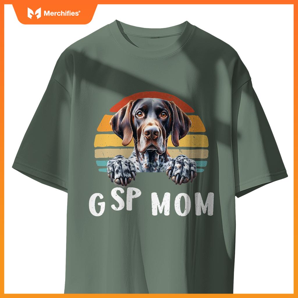 Gsp Mom German Shorthaired Pointer  Women Hunting Dog T-Shirt