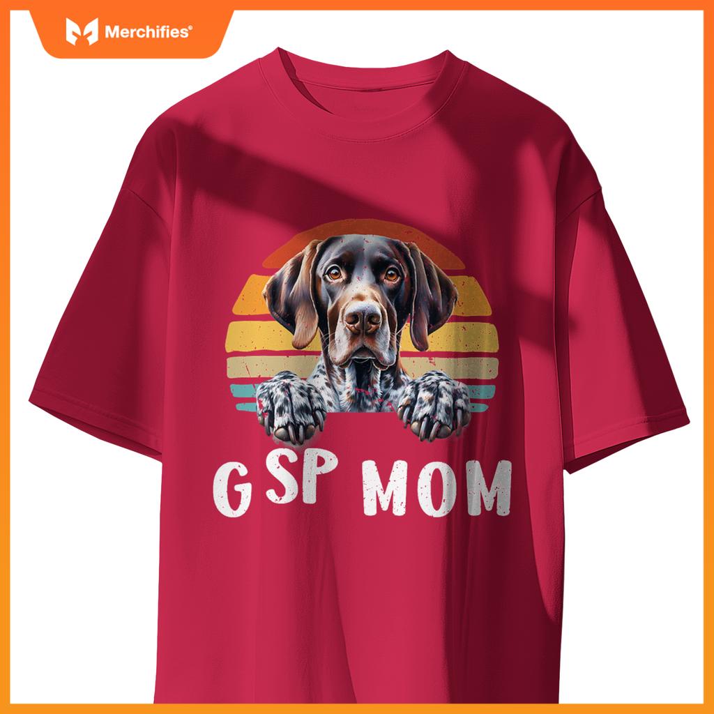 Gsp Mom German Shorthaired Pointer  Women Hunting Dog T-Shirt