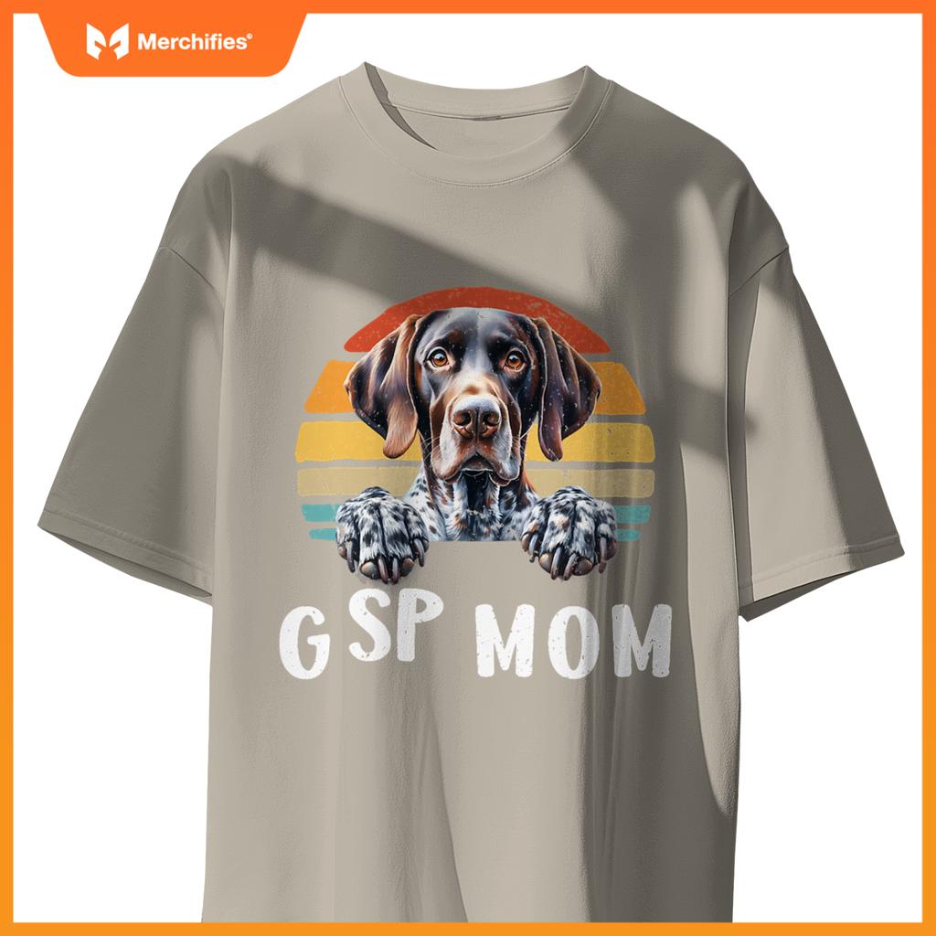 Gsp Mom German Shorthaired Pointer  Women Hunting Dog T-Shirt