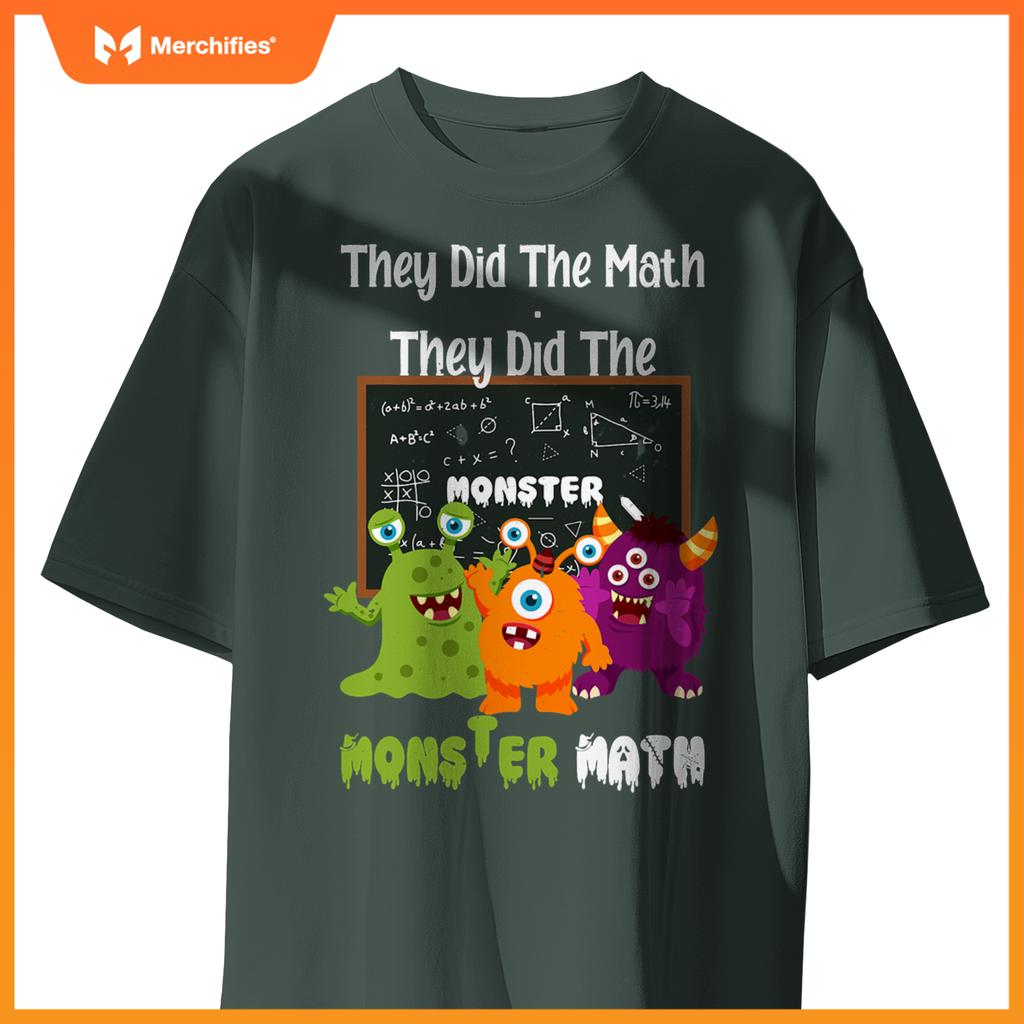 Halloween math teacher shirt, They Did The Monster Math