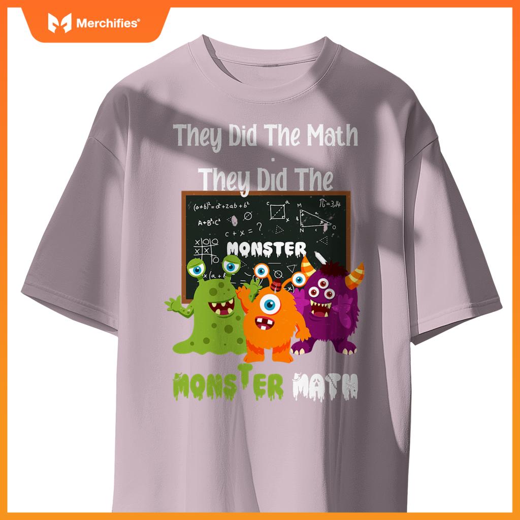 Halloween math teacher shirt, They Did The Monster Math