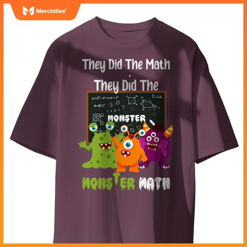 Halloween math teacher shirt, They Did The Monster Math