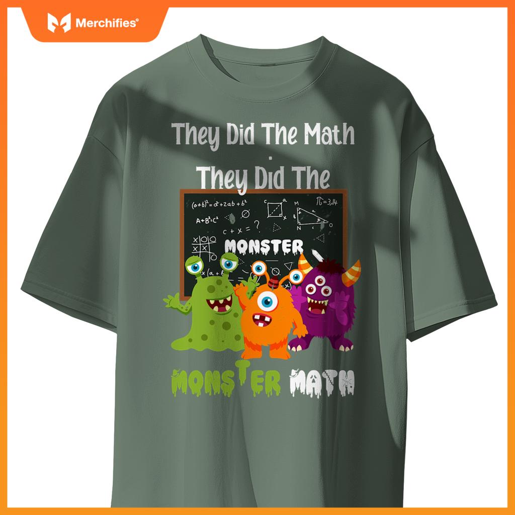 Halloween math teacher shirt, They Did The Monster Math