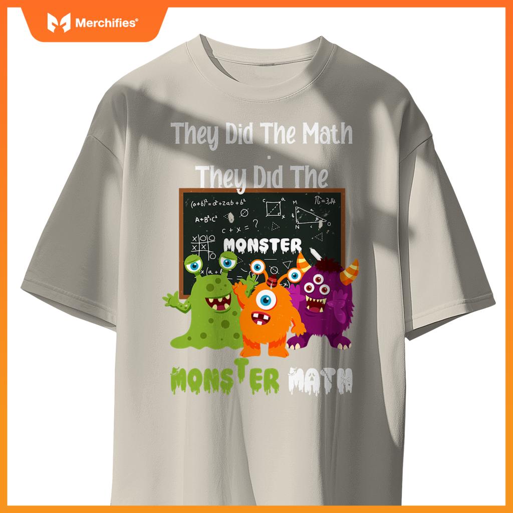 Halloween math teacher shirt, They Did The Monster Math