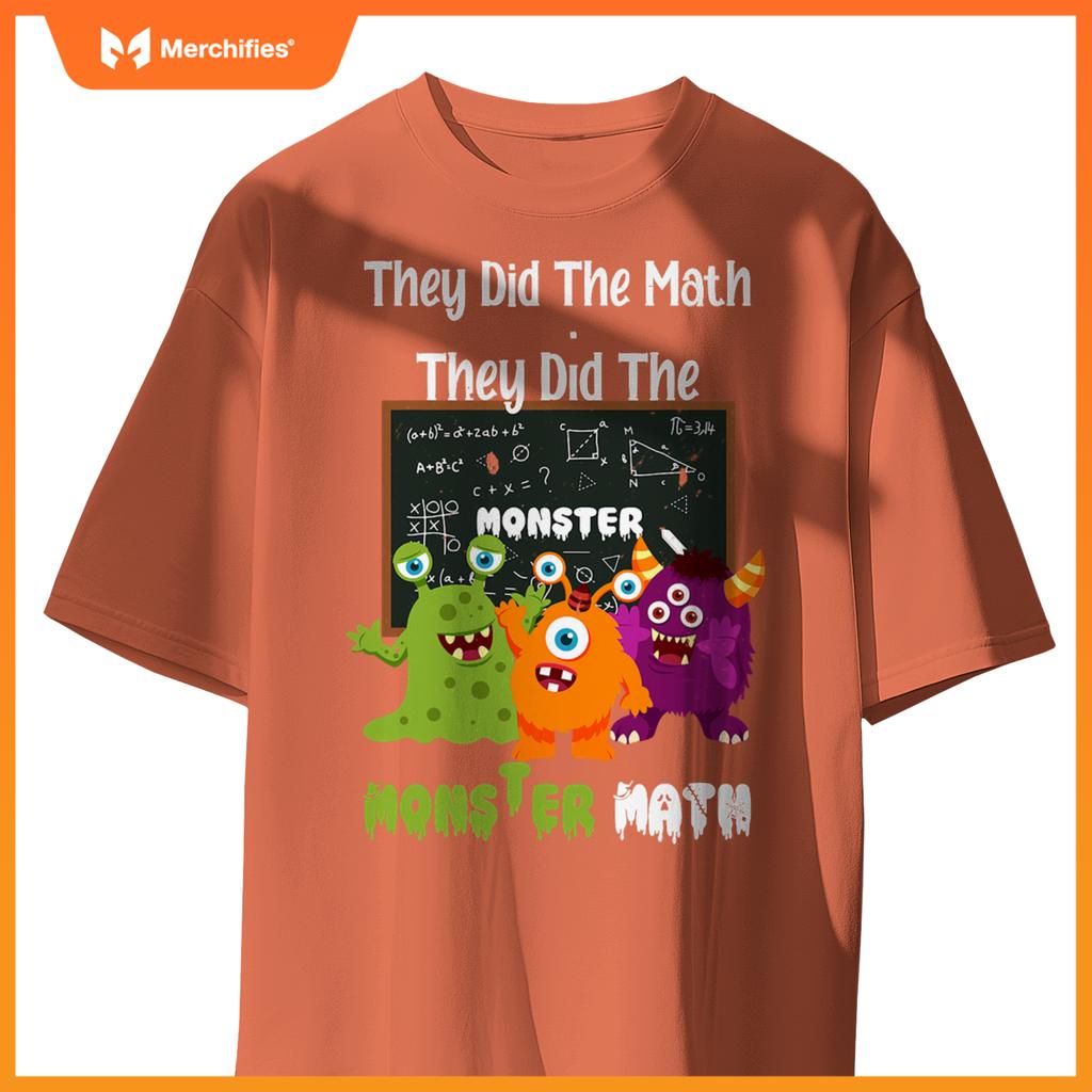 Halloween math teacher shirt, They Did The Monster Math