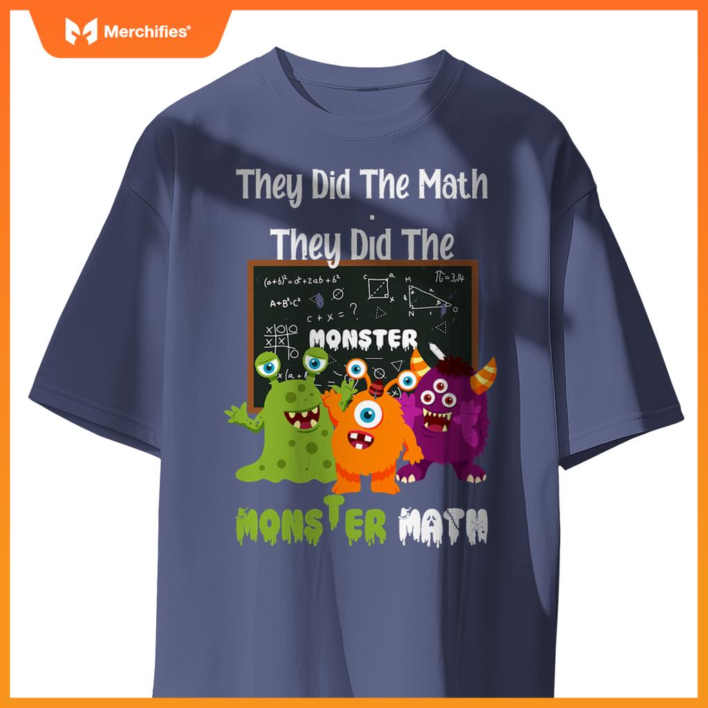 Halloween math teacher shirt, They Did The Monster Math