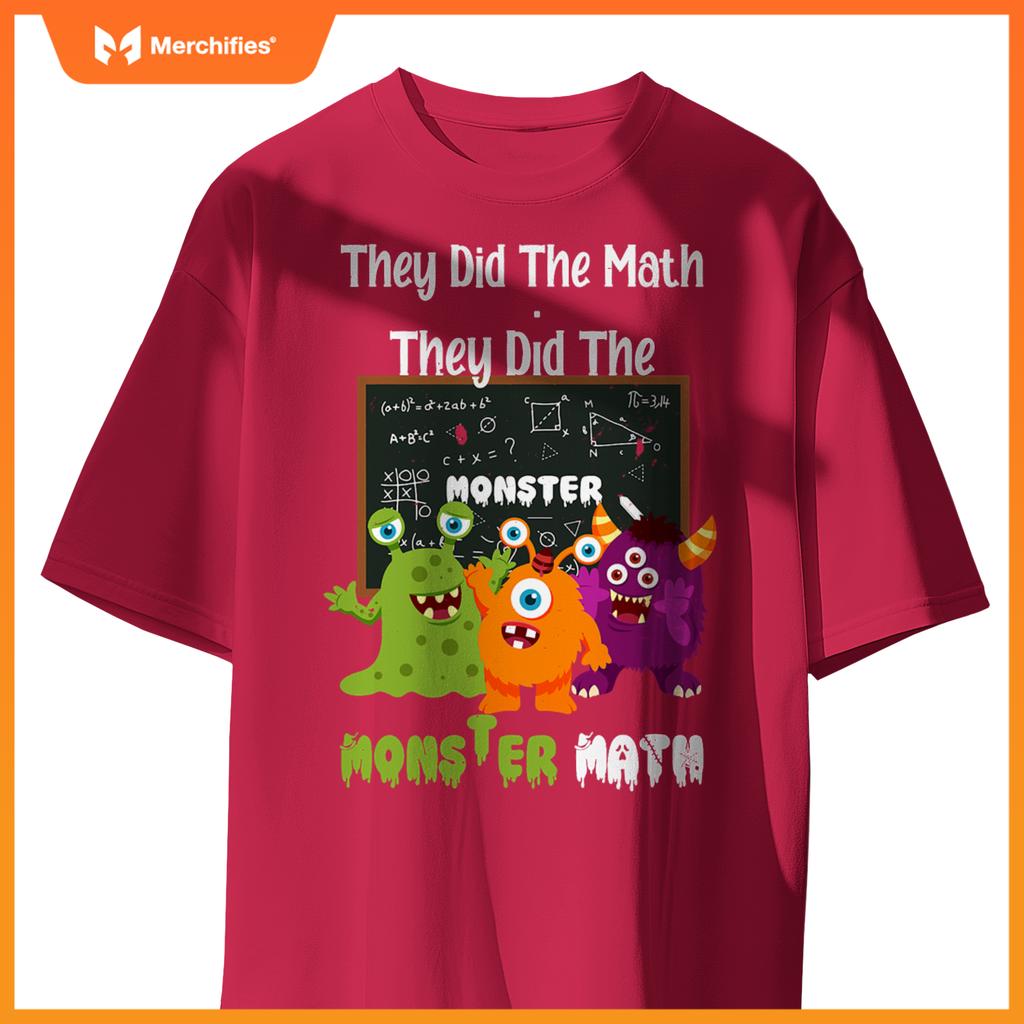 Halloween math teacher shirt, They Did The Monster Math