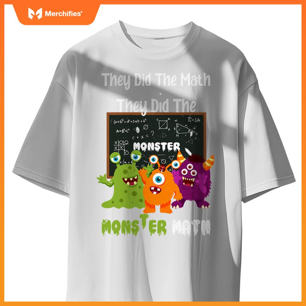Halloween math teacher shirt, They Did The Monster Math