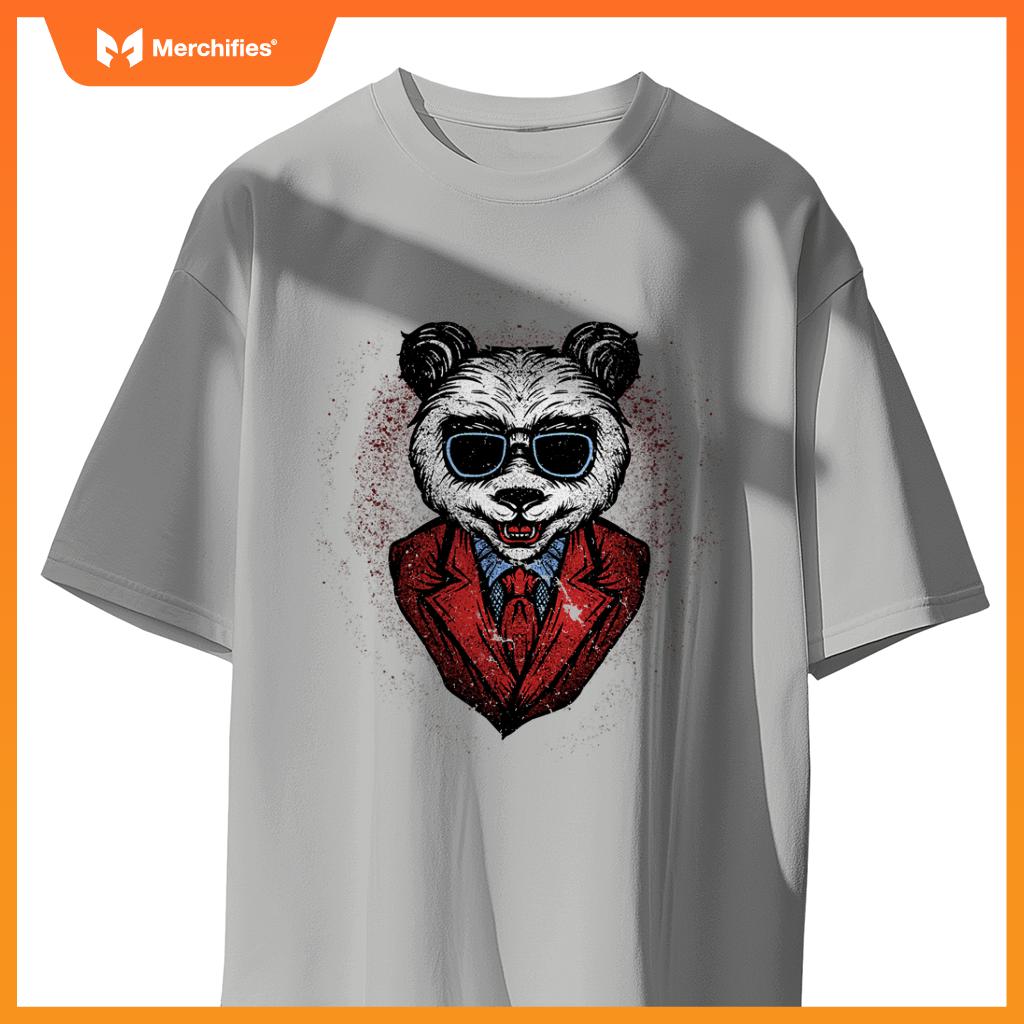 Halloween Scary Ceo Chef Boo Skeleton Panda Teddy T-Shirt