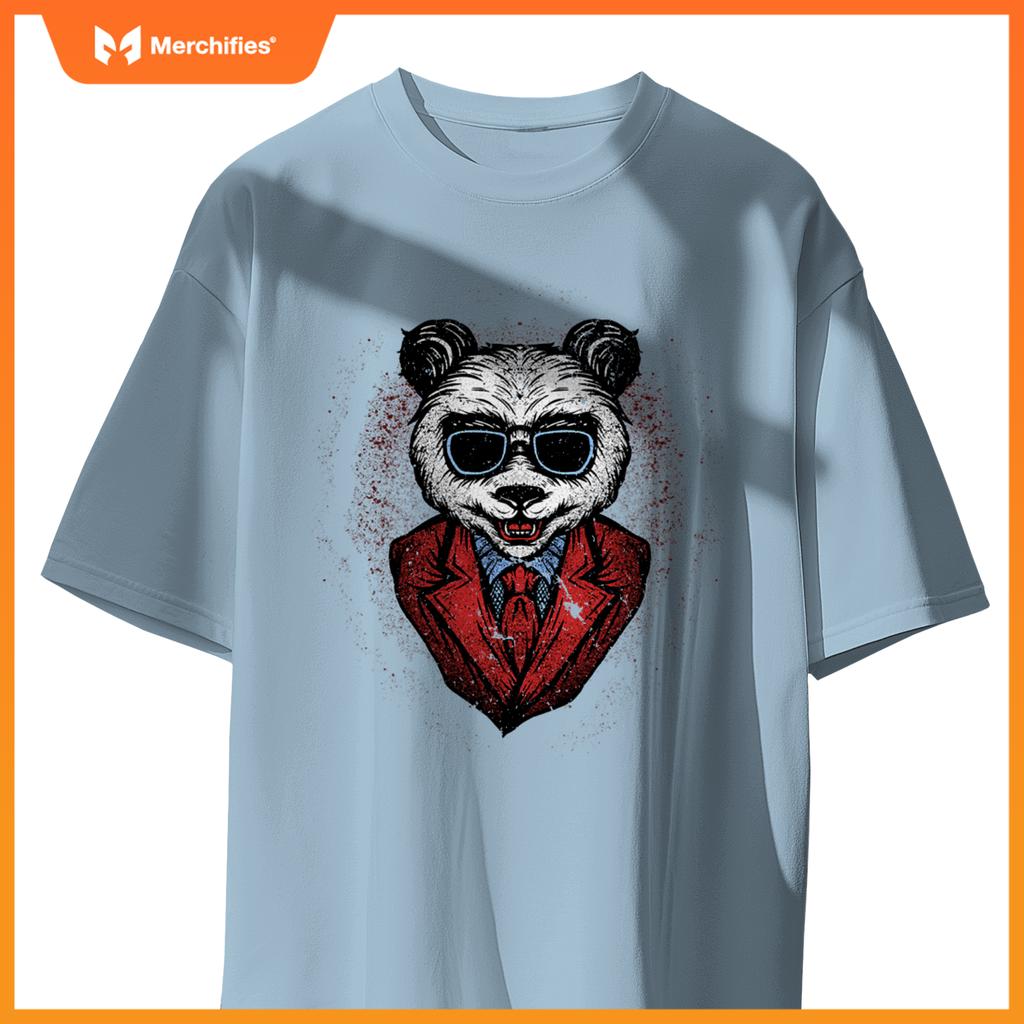 Halloween Scary Ceo Chef Boo Skeleton Panda Teddy T-Shirt