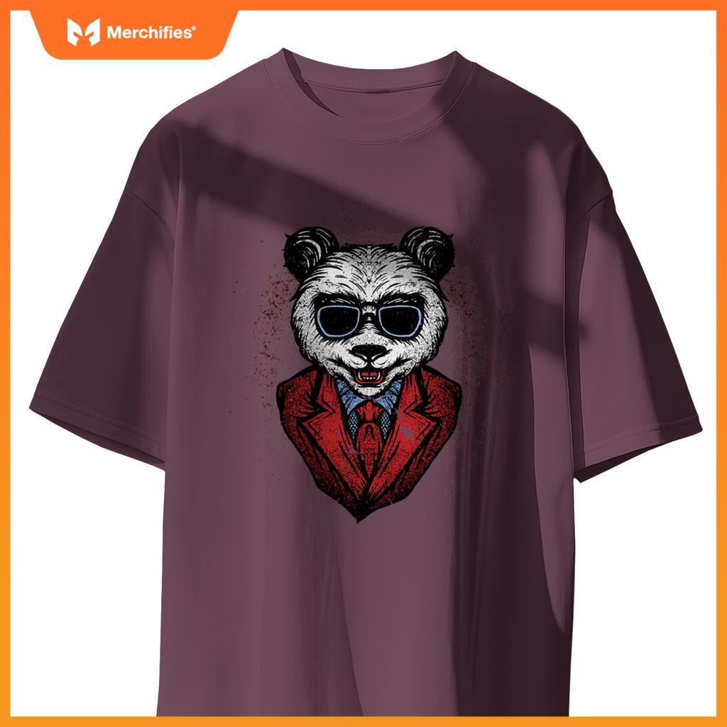 Halloween Scary Ceo Chef Boo Skeleton Panda Teddy T-Shirt