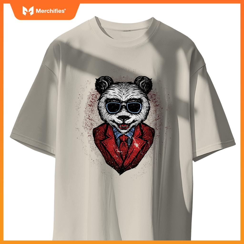 Halloween Scary Ceo Chef Boo Skeleton Panda Teddy T-Shirt