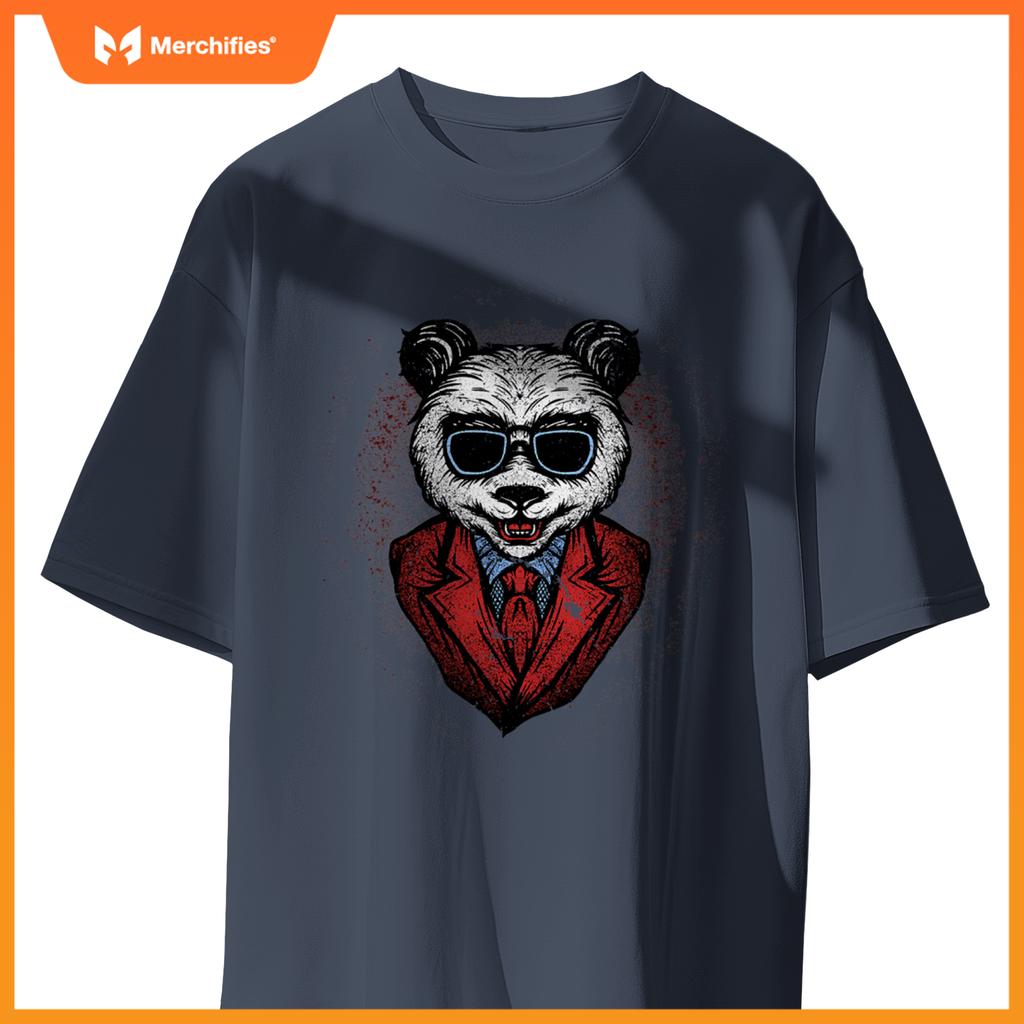 Halloween Scary Ceo Chef Boo Skeleton Panda Teddy T-Shirt