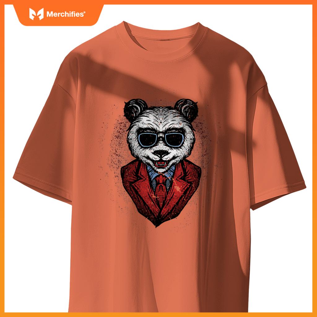Halloween Scary Ceo Chef Boo Skeleton Panda Teddy T-Shirt