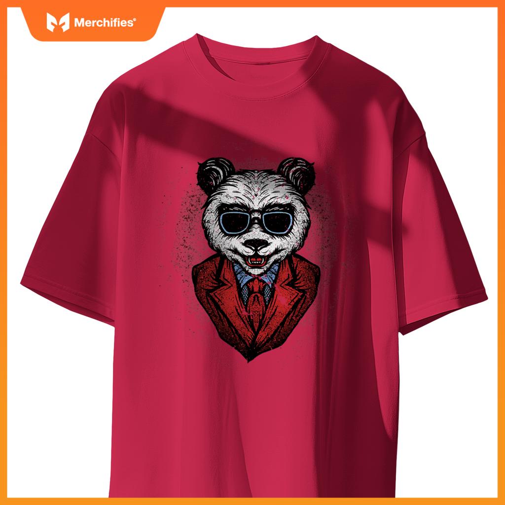 Halloween Scary Ceo Chef Boo Skeleton Panda Teddy T-Shirt