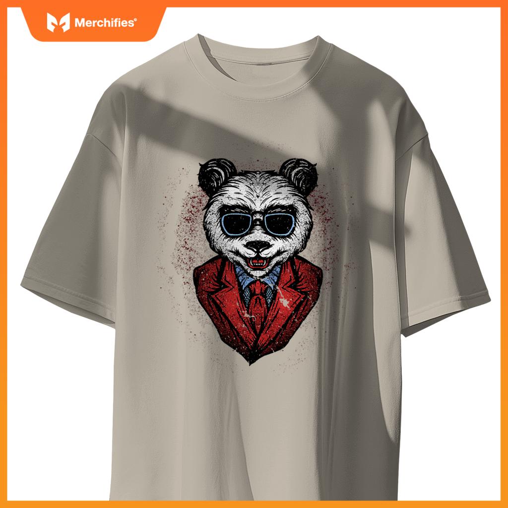 Halloween Scary Ceo Chef Boo Skeleton Panda Teddy T-Shirt