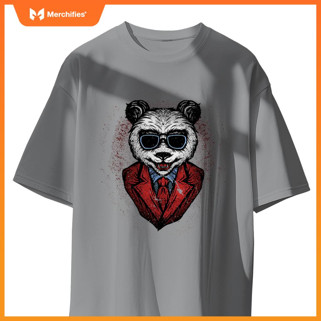 Halloween Scary Ceo Chef Boo Skeleton Panda Teddy T-Shirt