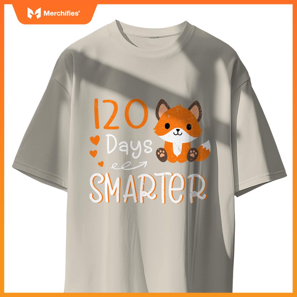 Happy 100 days of school smarter  cute fox teacher