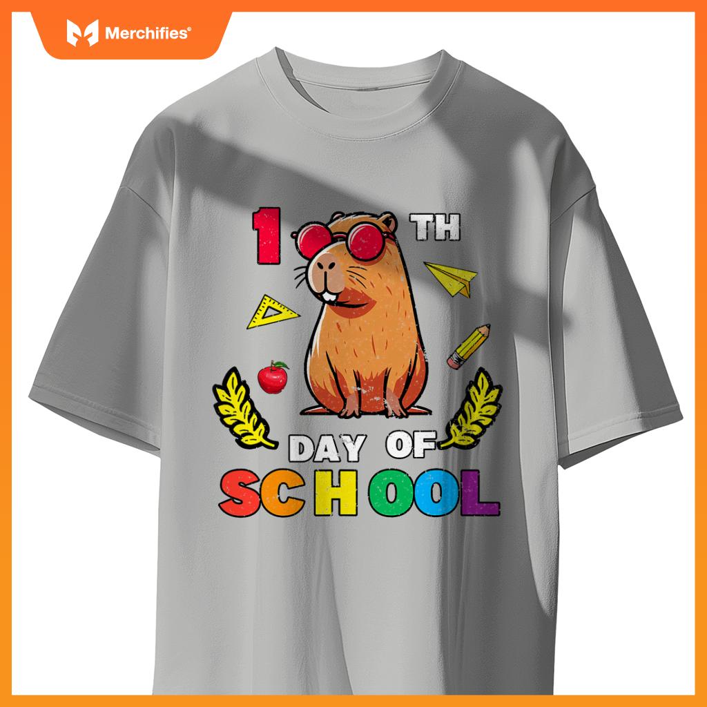 Happy 100th day of school  capybara student teacher