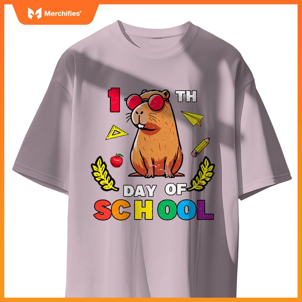 Happy 100th day of school  capybara student teacher