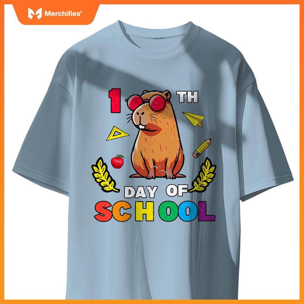 Happy 100th day of school  capybara student teacher