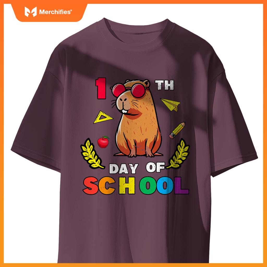 Happy 100th day of school  capybara student teacher