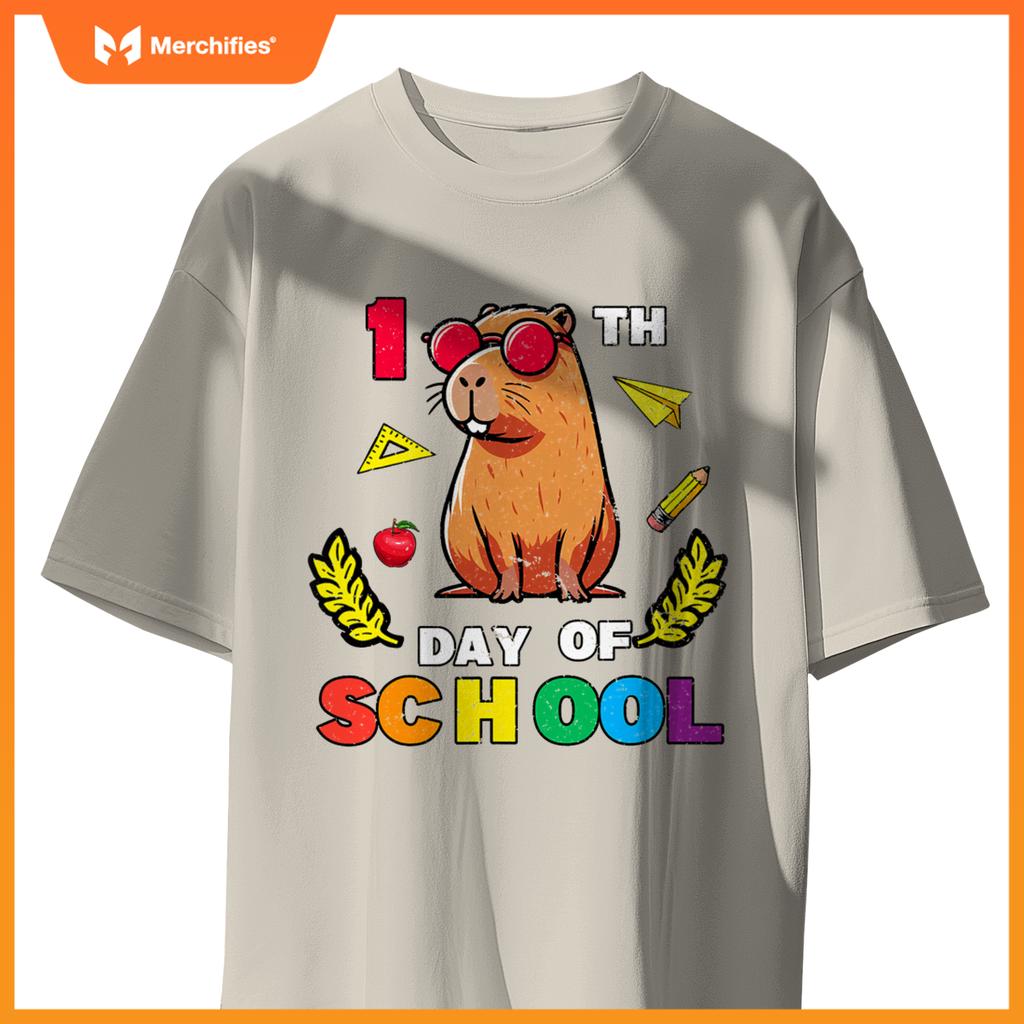 Happy 100th day of school  capybara student teacher