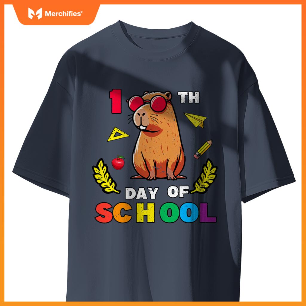 Happy 100th day of school  capybara student teacher