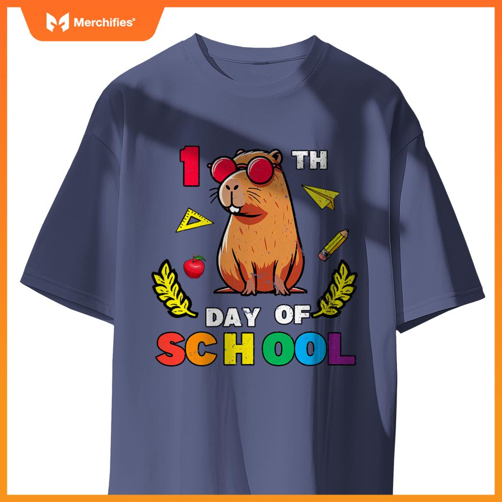 Happy 100th day of school  capybara student teacher