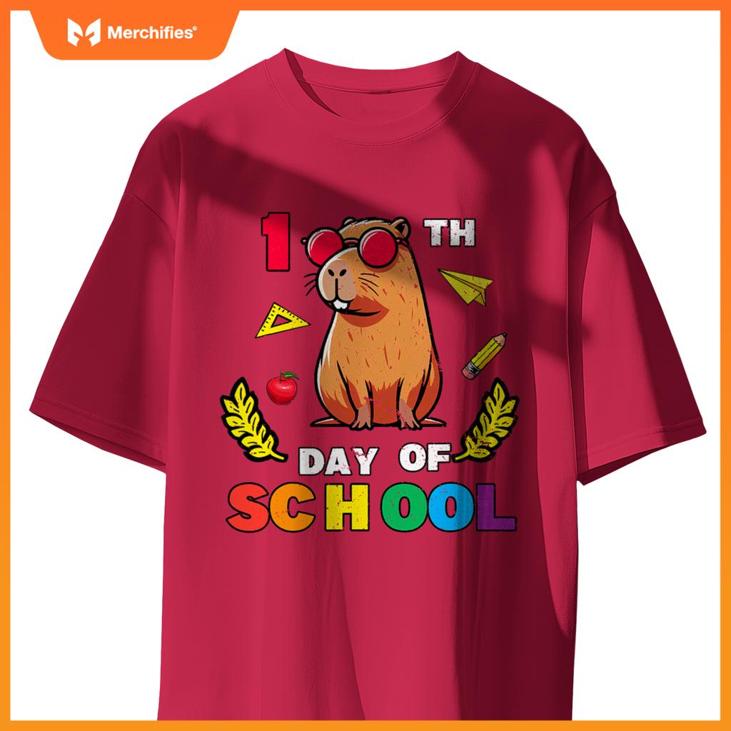 Happy 100th day of school  capybara student teacher