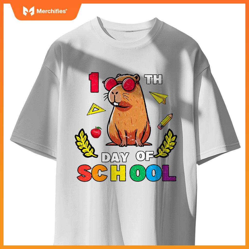 Happy 100th day of school  capybara student teacher