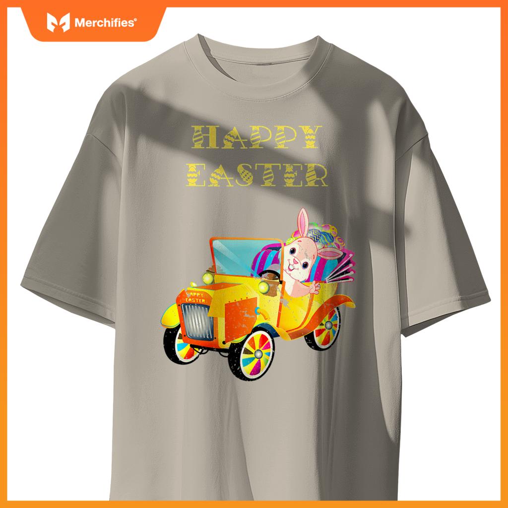Happy Easter Bunny Rabbit Driving Car T-Shirt