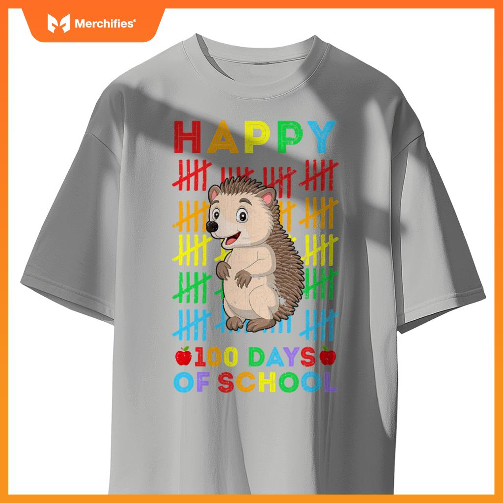 Hedgehog lovers teacher student happy 100 days of school