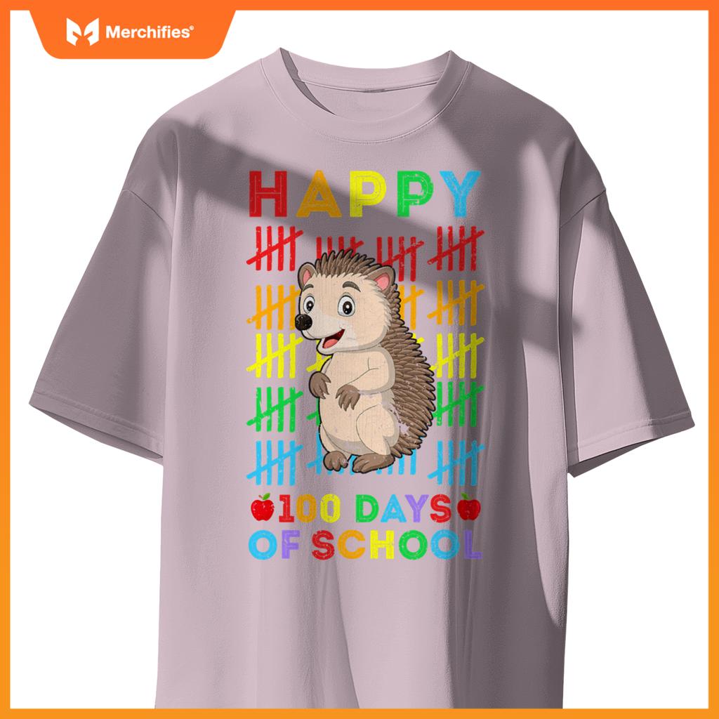 Hedgehog lovers teacher student happy 100 days of school