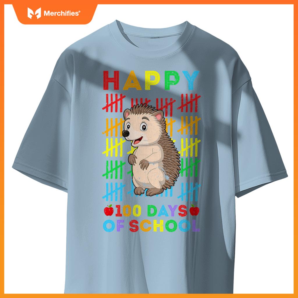 Hedgehog lovers teacher student happy 100 days of school