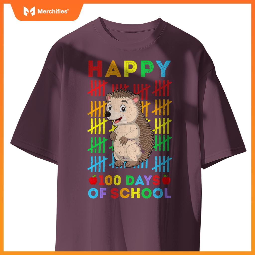 Hedgehog lovers teacher student happy 100 days of school