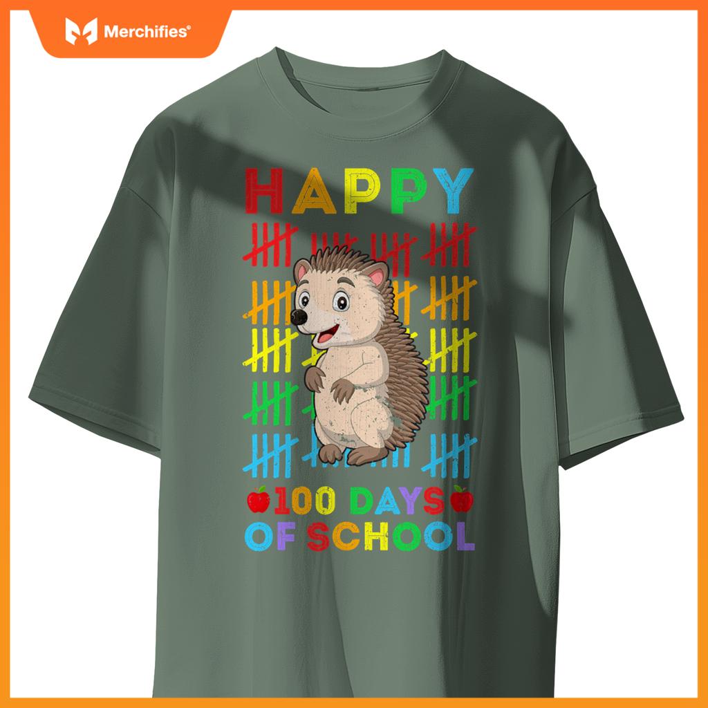 Hedgehog lovers teacher student happy 100 days of school
