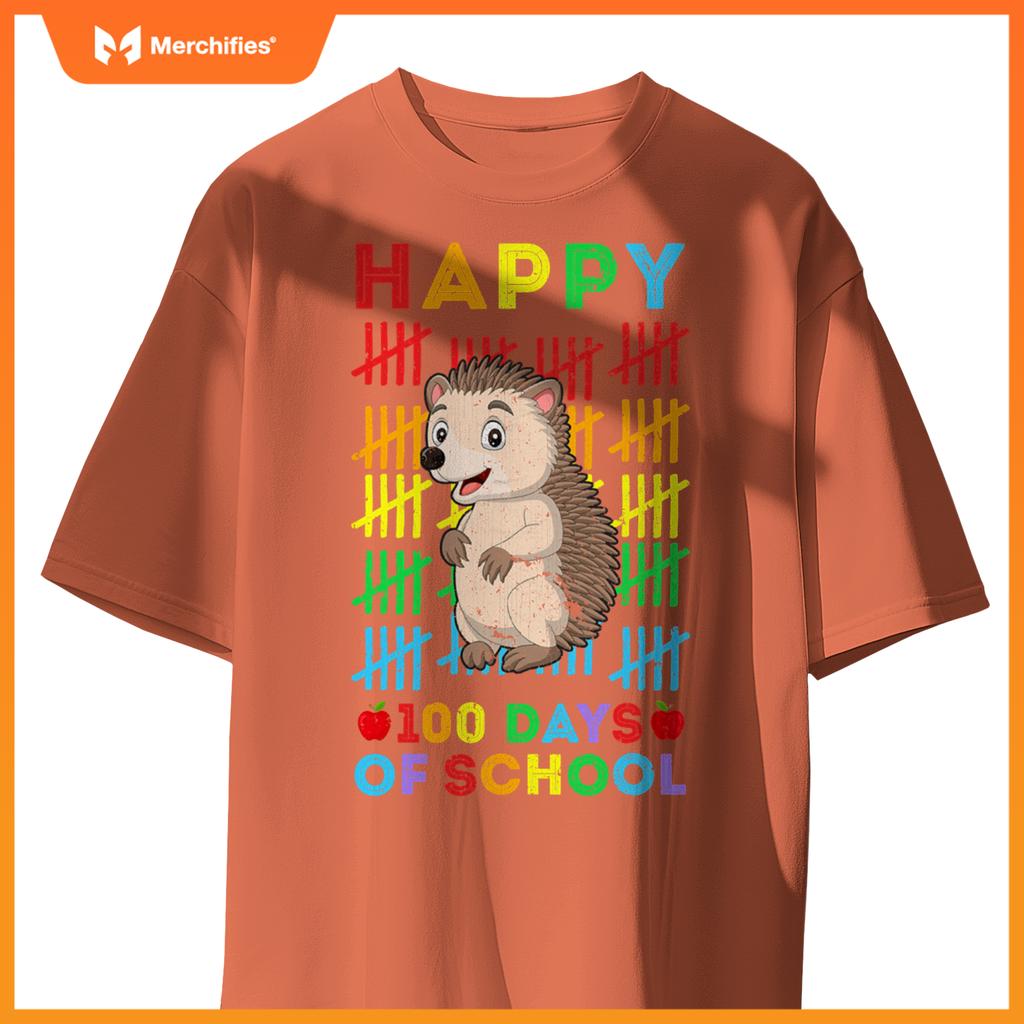 Hedgehog lovers teacher student happy 100 days of school