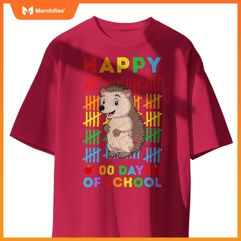 Hedgehog lovers teacher student happy 100 days of school