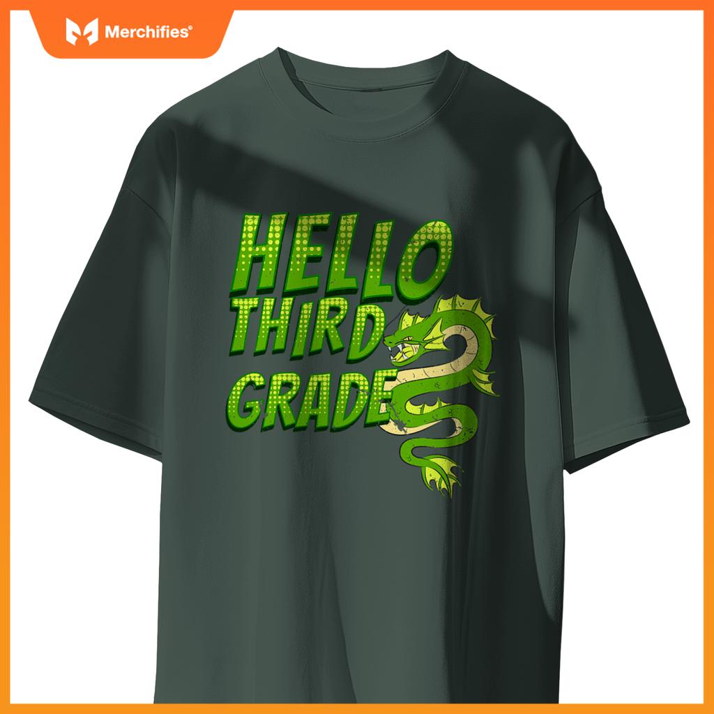Hello 3rd grade dragon back to school teacher kids