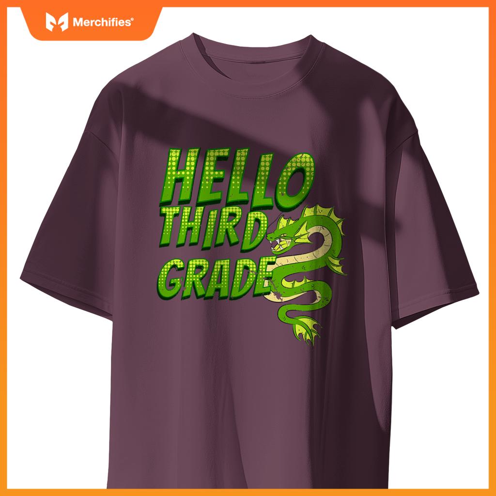 Hello 3rd grade dragon back to school teacher kids