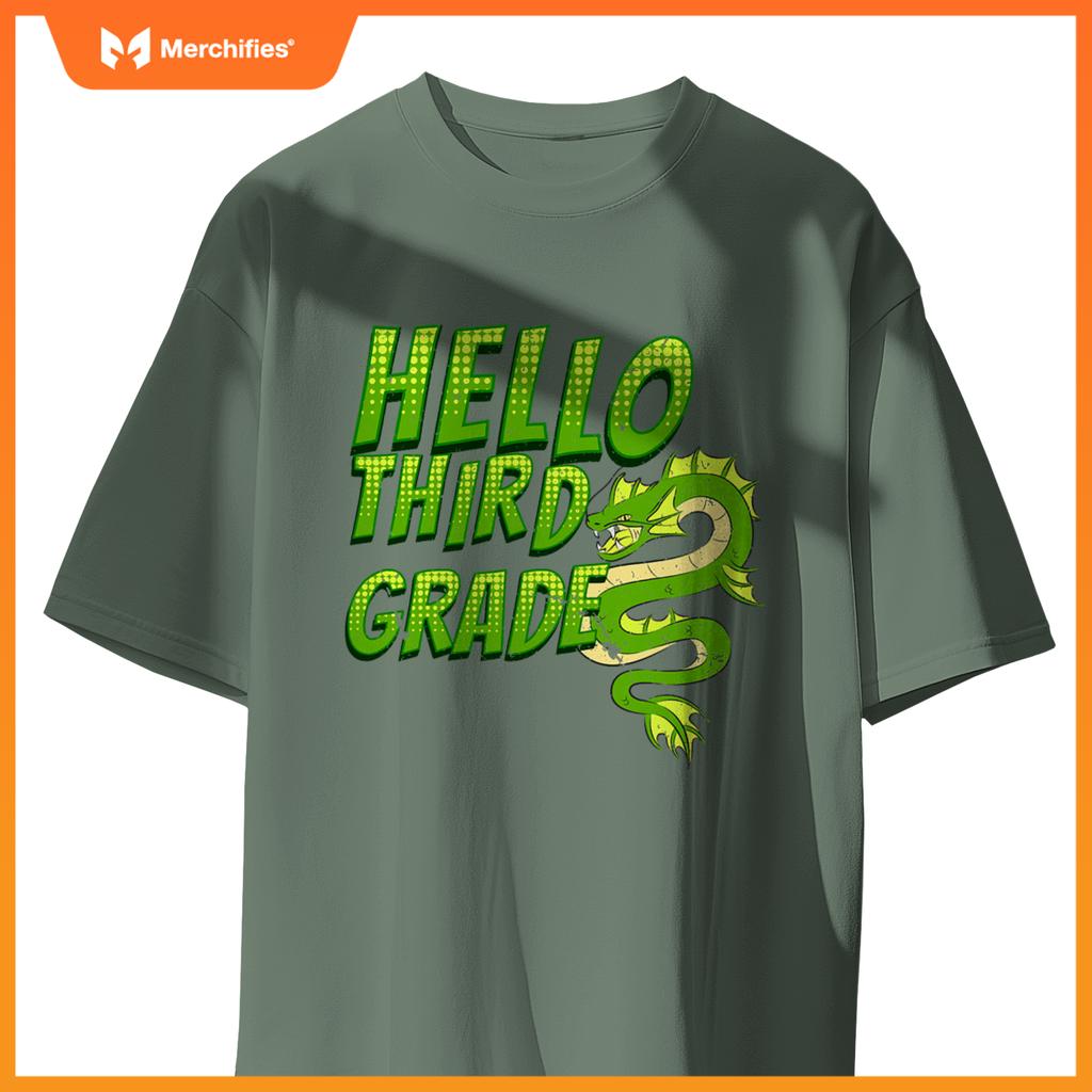 Hello 3rd grade dragon back to school teacher kids
