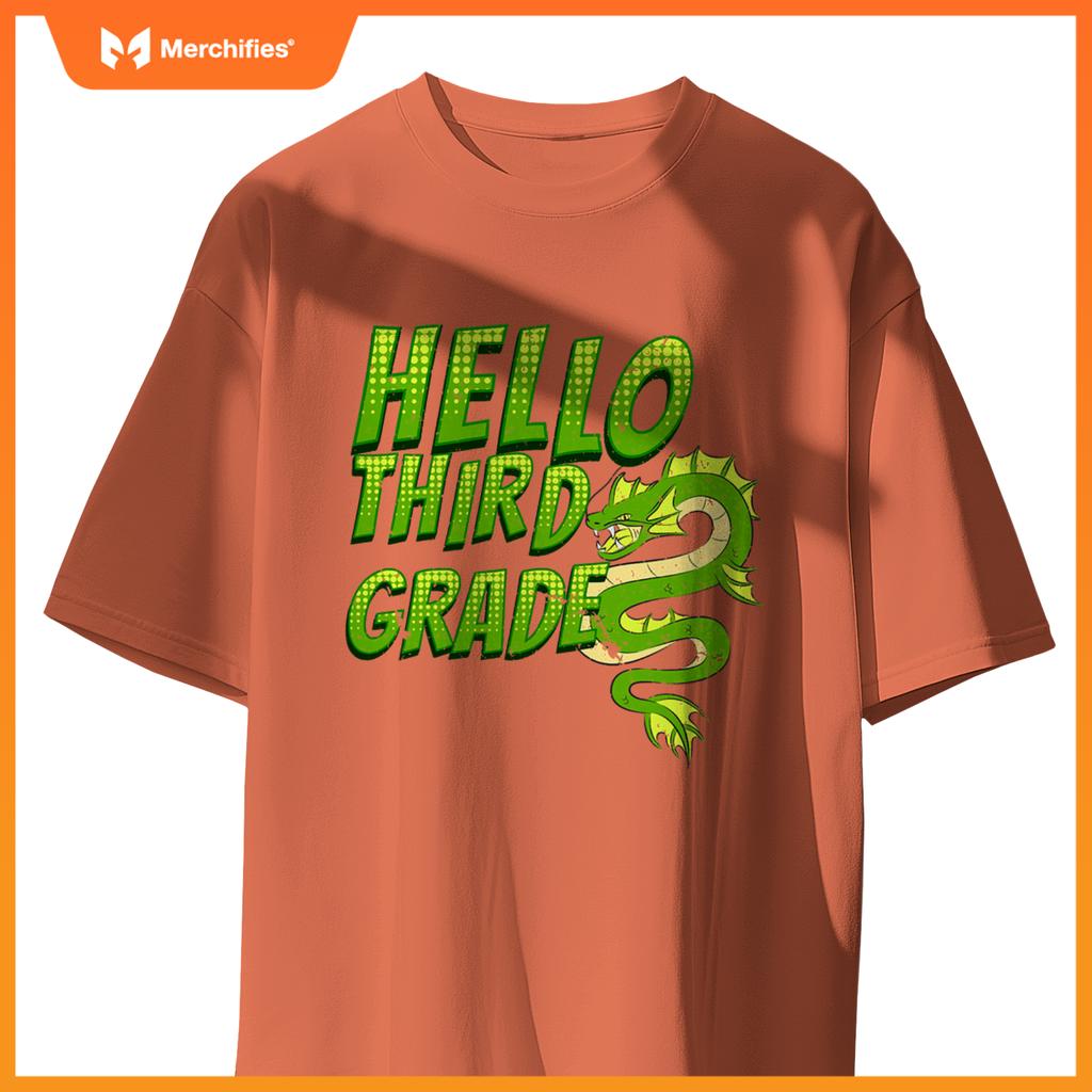 Hello 3rd grade dragon back to school teacher kids