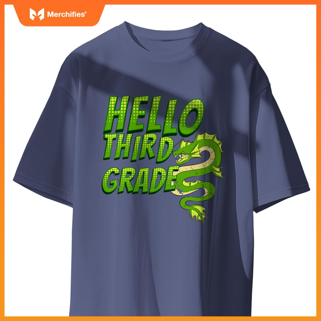 Hello 3rd grade dragon back to school teacher kids